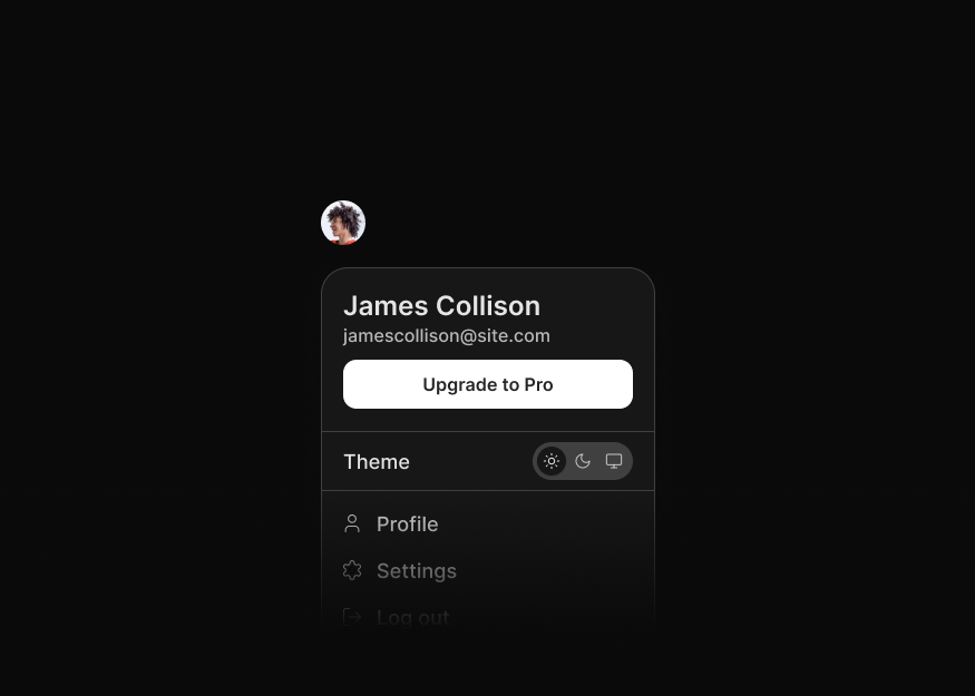 Account & Workspace Menus