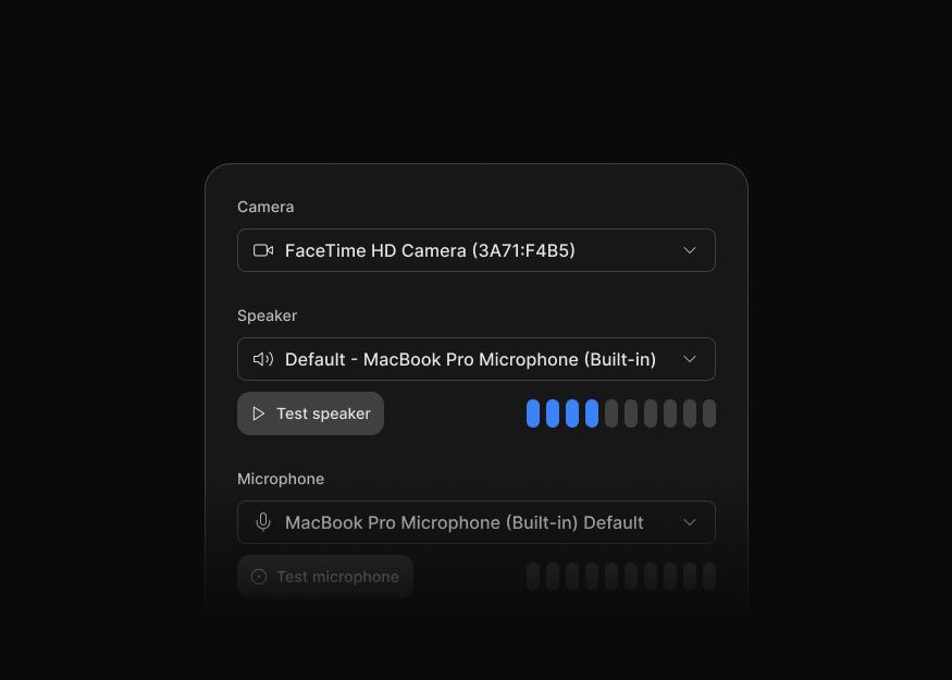 Call Device Settings