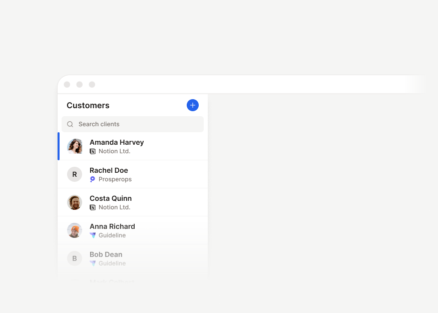 Customer Detail Layouts