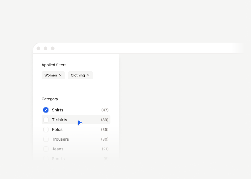 Listing Filter Panels